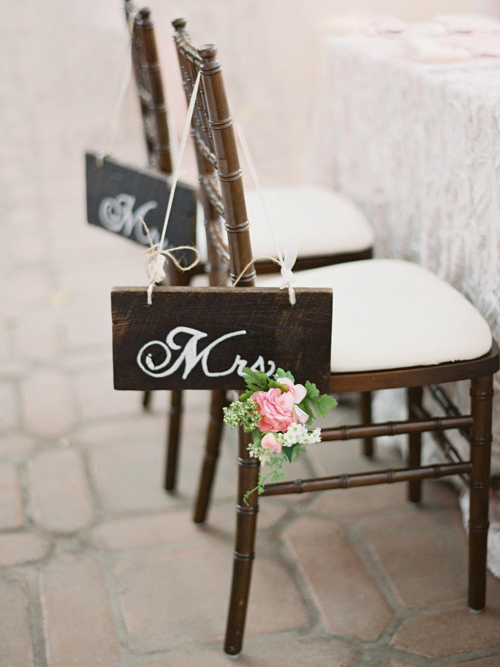 Mr. And Mrs. Wedding wood chair hang sign